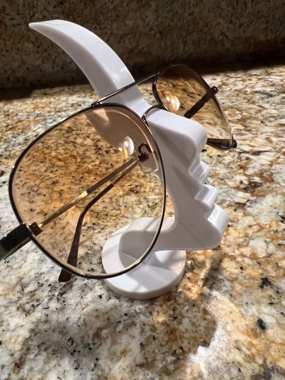 Aviator prescription eyeglasses with Amber Gradient Lenses